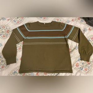 Stripped sweater green